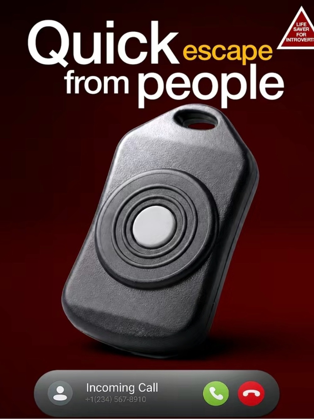 Personal Emergency Alarm Key Fob - Black